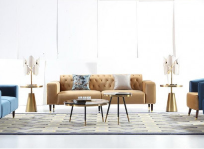 Dreisitzer Couch Polster Design Sofa Moderne 3er Sitz Sofas Zimmer Möbel Neu